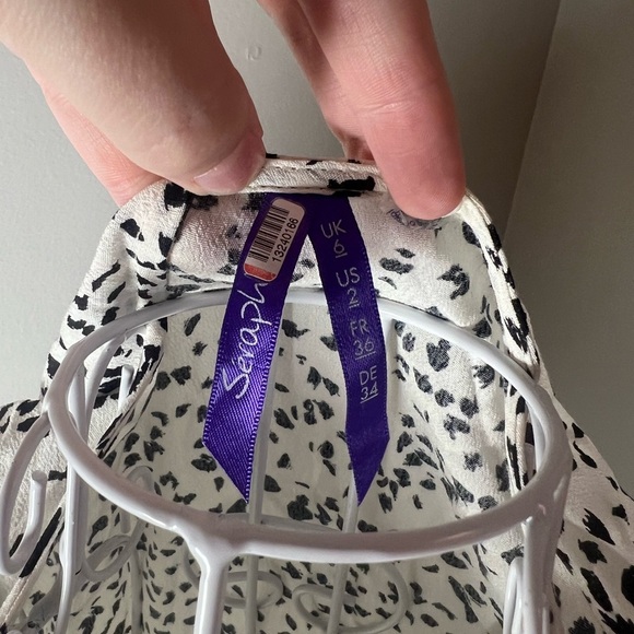 Women’s Seraphine Ava Maternity Dress White And Black Dot Print Size 2 - Picture 6 of 9